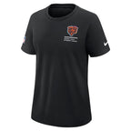 Chicago Bears Nike Women's 2025 NFL Crucial Catch Tri-Blend Dri-FIT T-Shirt - Black