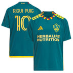 Riqui Puig LA Galaxy adidas Youth 2024 LA Kit Replica Player Jersey - Green