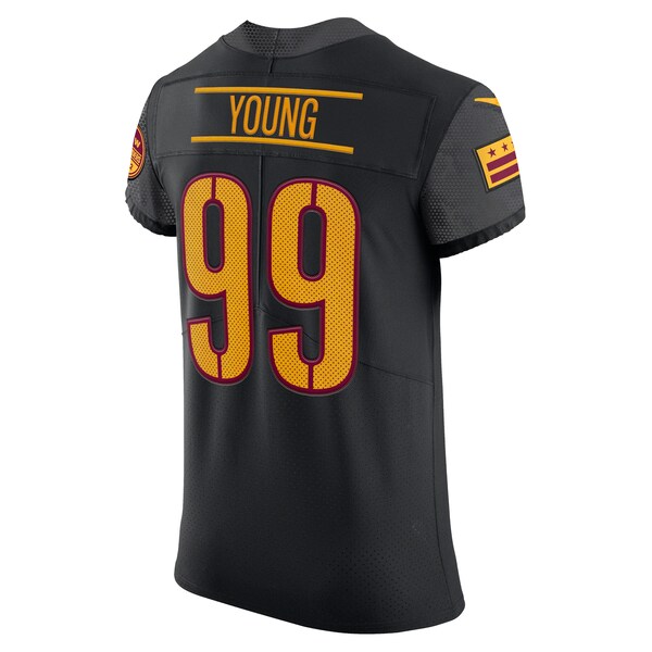Chase Young Washington Commanders Nike Alternate Vapor Elite Jersey - Black/Burgundy/White