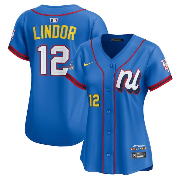 Francisco Lindor National League Nike Women's 2025 All-Star Edition Limited Player Jersey - Blue