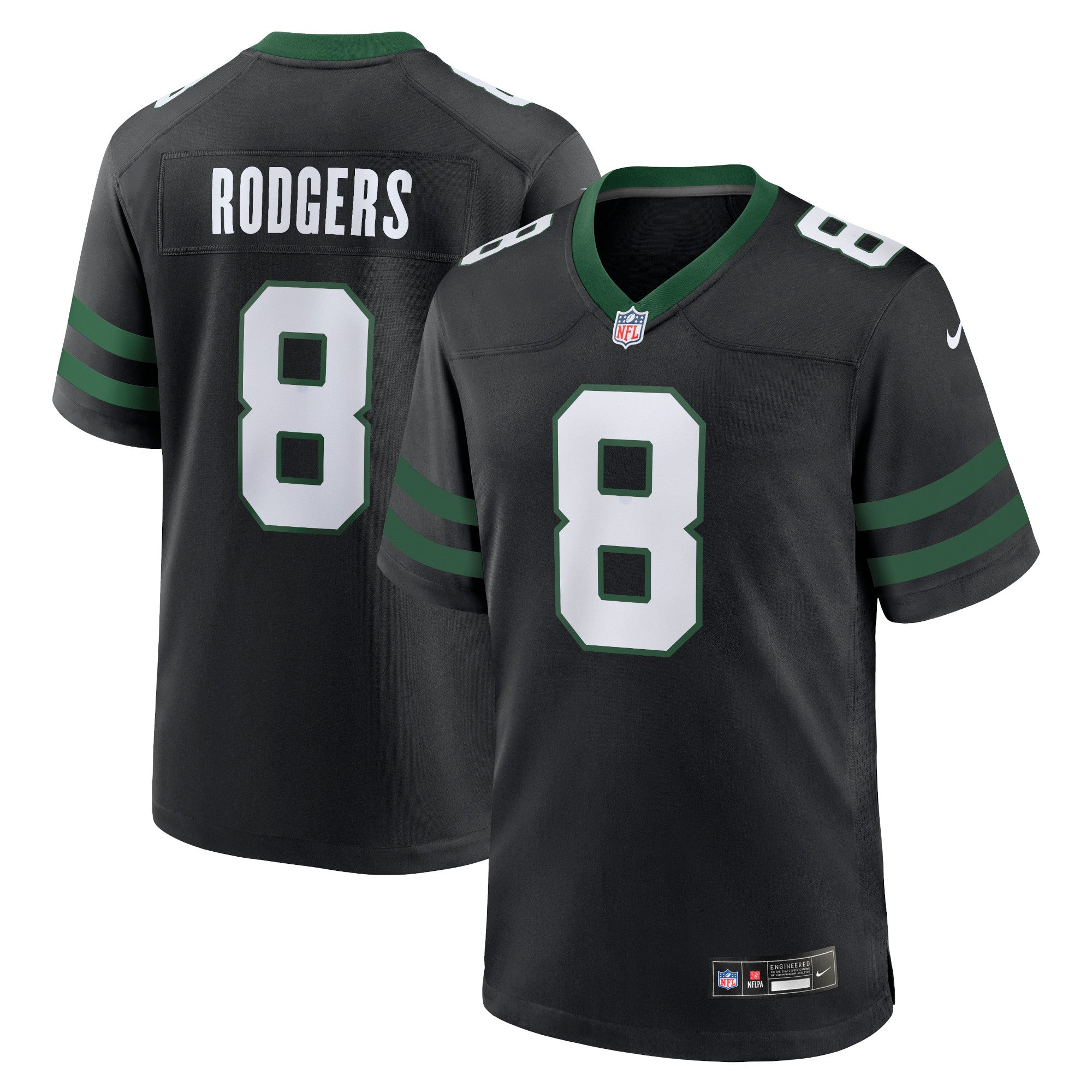Aaron Rodgers New York Jets Nike Game Jersey - Legacy White/Black/Green