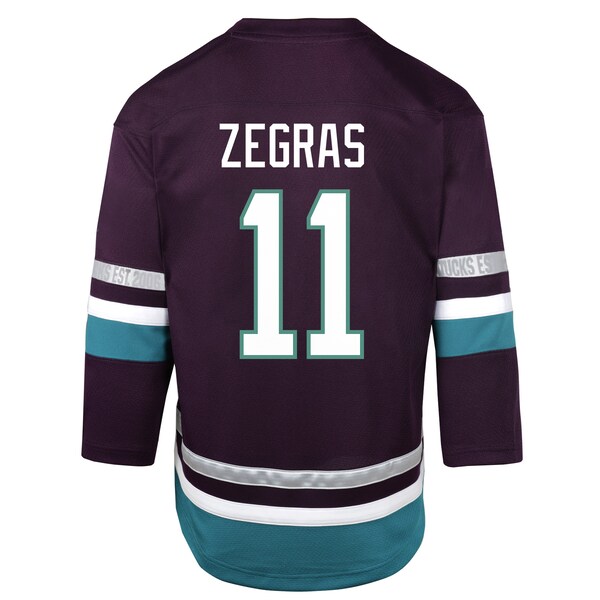 Trevor Zegras Anaheim Ducks Preschool 30th Anniversary Replica Player Jersey – Purple