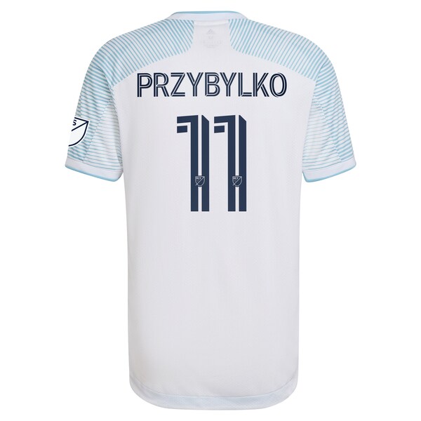 Kacper Przybylko Chicago Fire adidas 2022 Lakefront Kit Authentic Player Jersey - White