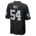 Netane Muti Las Vegas Raiders Nike Team Game Jersey -  Black