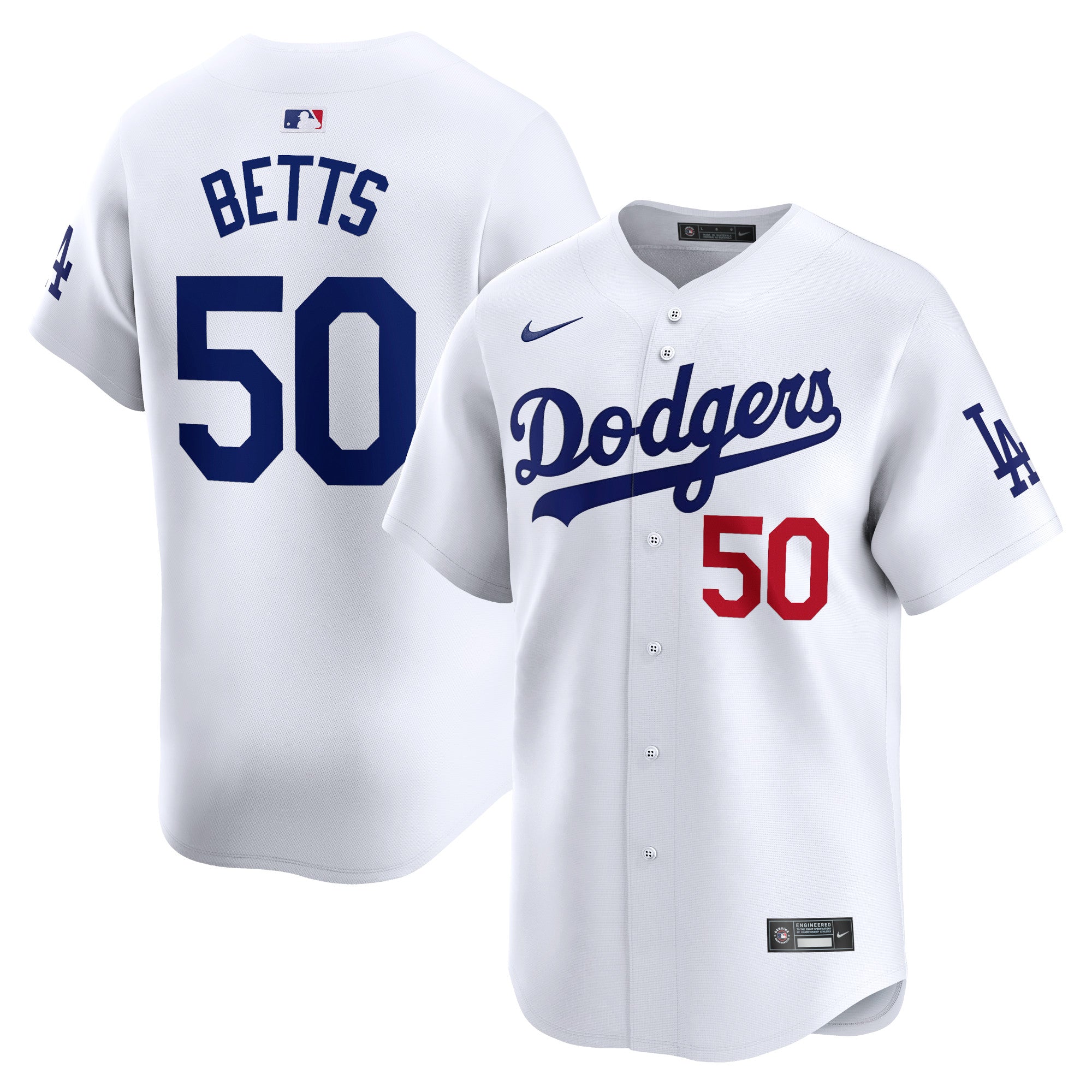 Mookie Betts Los Angeles Dodgers Nike Away Limited Player Jersey - Gray/White