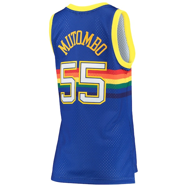 Dikembe Mutombo Denver Nuggets Women's 1991/92 Hardwood Classics Swingman Jersey - Royal