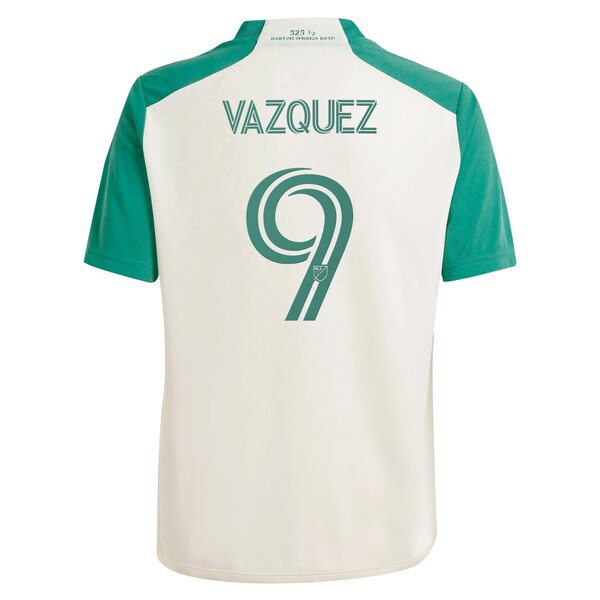 Brandon Vazquez Austin FC adidas Youth 2024 The Armadillo Kit Replica Player Jersey - Tan