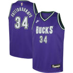 Giannis Antetokounmpo Milwaukee Bucks Nike Youth 2022/23 Swingman Jersey Purple - Classic Edition