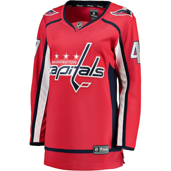 Declan Chisholm Washington Capitals  Women's Home Breakaway Jersey - Red