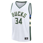 Giannis Antetokounmpo Milwaukee Bucks  Fast Break Replica Player Jersey - Association Edition - White