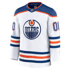 Edmonton Oilers  Away Premium Custom Jersey - White/Royal
