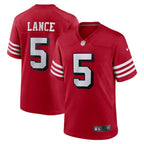 Trey Lance San Francisco 49ers Nike Alternate Game Jersey - Scarlet/Scarlet