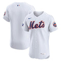 New York Mets Nike Home Sponsor Patch Elite Jersey - White