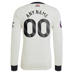 Manchester United adidas Originals  2024/25 Third Custom Authentic Long Sleeve Jersey - Cream