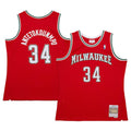 Giannis Antetokounmpo Milwaukee Bucks  2014/15 Hardwood Classics Swingman Jersey - Red
