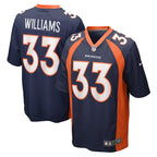Javonte Williams Denver Broncos Nike Home Game Player Jersey - Navy/Orange