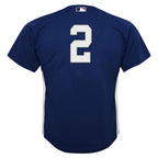 Derek Jeter New York Yankees Youth Team Cooperstown Collection Mesh Batting Practice Jersey - Navy