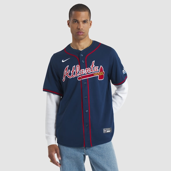 Ronald Acuna Jr. Atlanta Braves Nike 2025 MLB Speedway Classic Alternate Limited Player Jersey - Navy