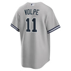 Anthony Volpe New York Yankees Nike Road Replica Jersey - Gray/White