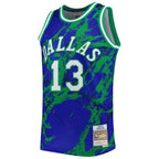 Steve Nash Dallas Mavericks 1998/99 Hardwood Classics Marble Swingman Jersey - Blue