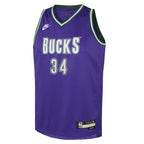 Giannis Antetokounmpo Milwaukee Bucks Nike Youth 2022/23 Swingman Jersey Purple - Classic Edition