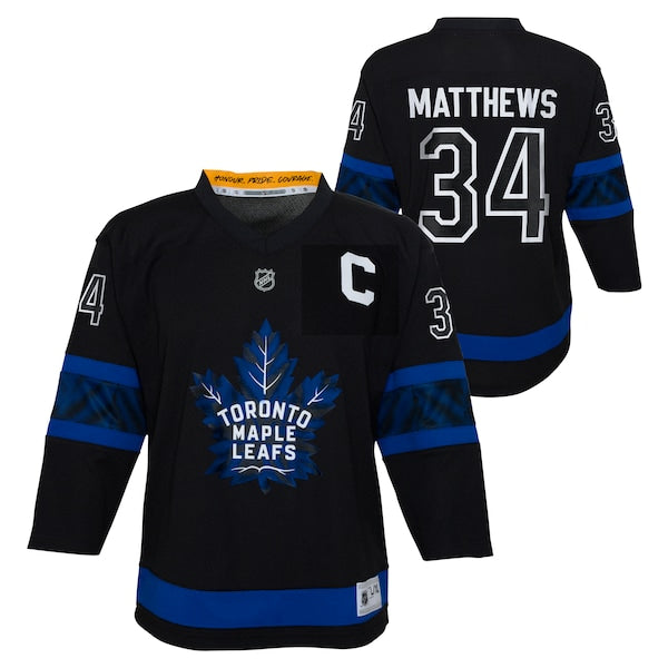 Auston Matthews Toronto Maple Leafs Preschool  Replica Player Jersey - Black