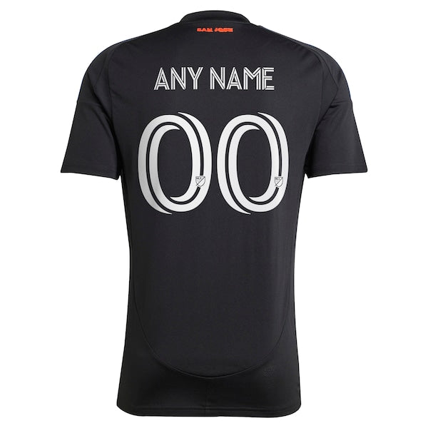 San Jose Earthquakes adidas 2025 Headliner Replica Custom Jersey - Black