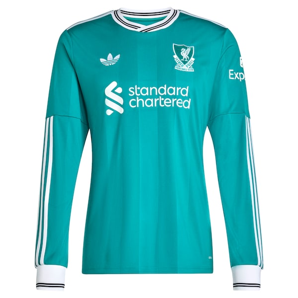 Liverpool adidas 2025/26 Third Replica Long Sleeve Jersey - Green