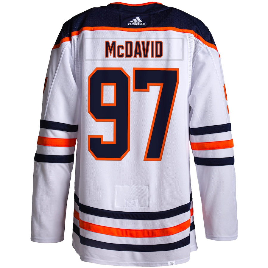 Connor McDavid Edmonton Oilers adidas Away Primegreen Authentic Pro Player - Jersey - White