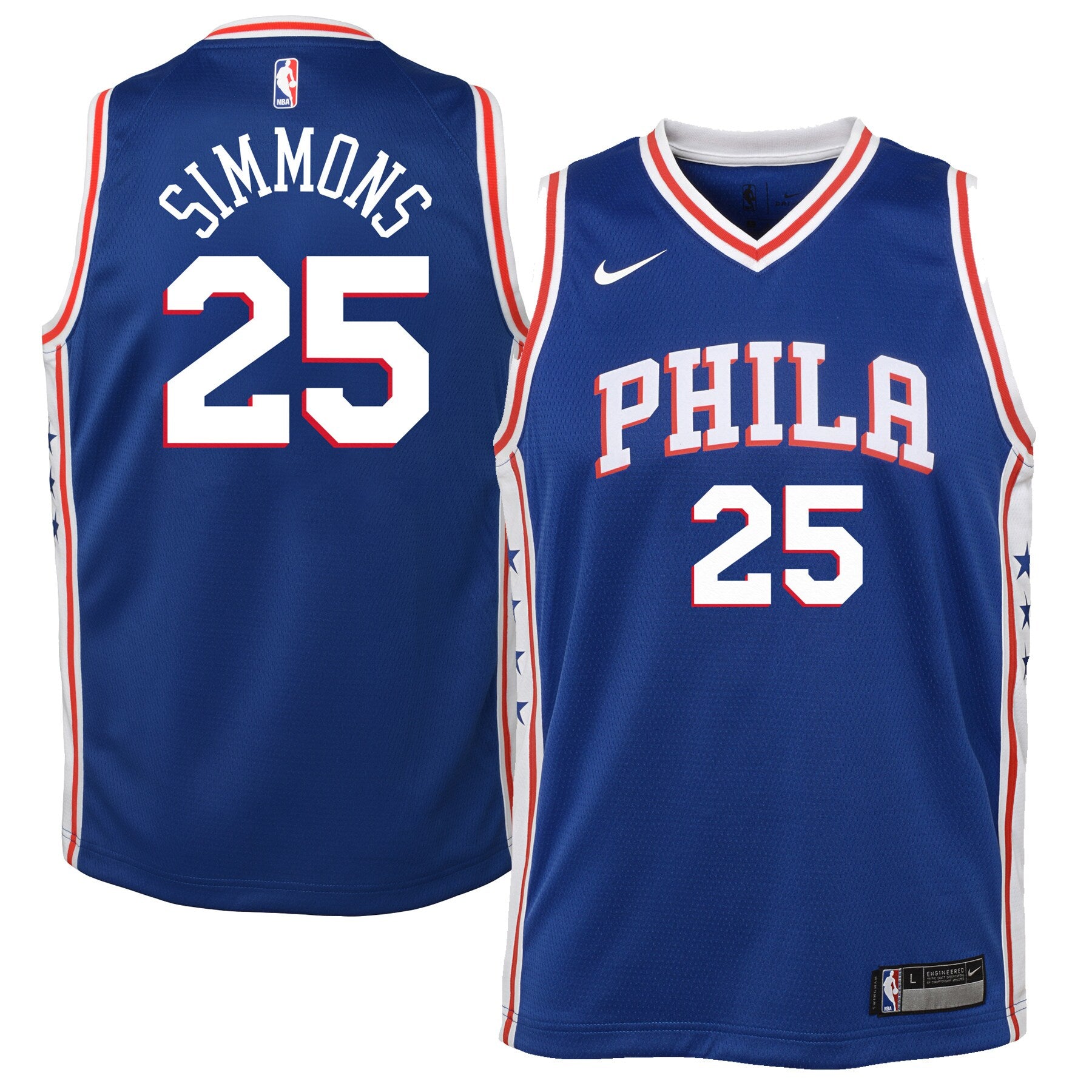 Ben Simmons Philadelphia 76ers Nike Youth Swingman Jersey - White/Royal