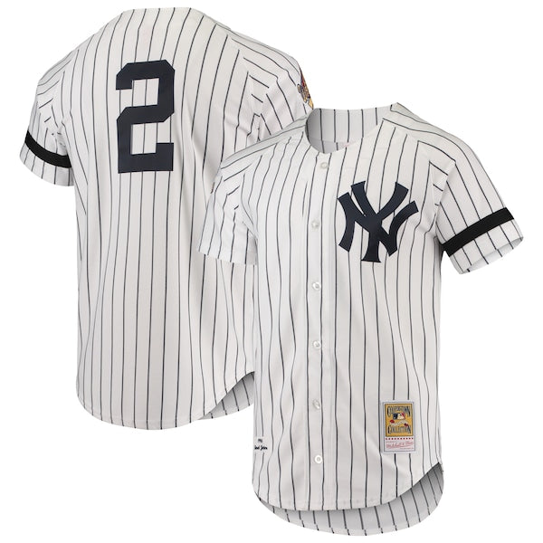 New York Yankees Cooperstown Collection 1996 Authentic Home Jersey - White/Gray