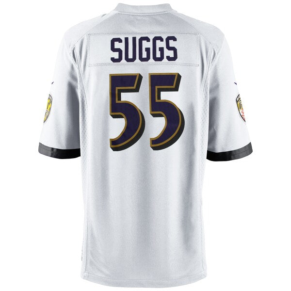 Baltimore Ravens Terrell Suggs Nike White Game Jersey