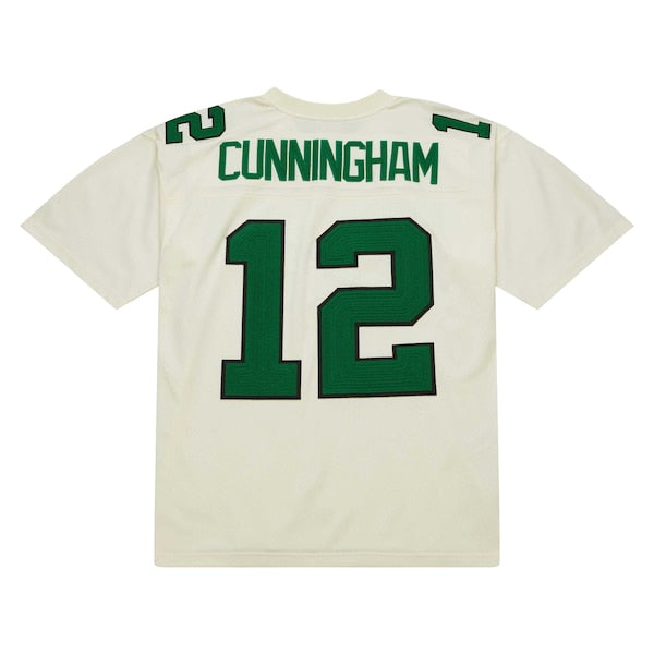 Randall Cunningham Philadelphia Eagles Chainstitch Legacy Jersey - Cream