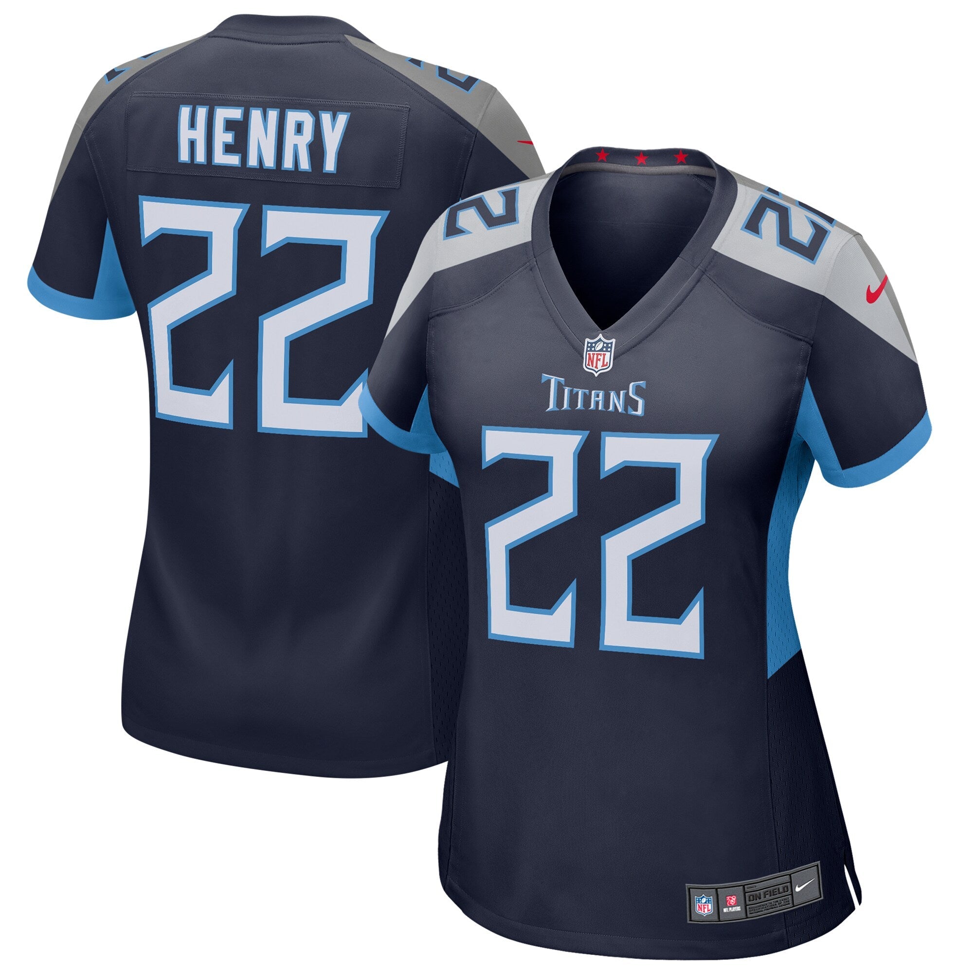 Derrick Henry Tennessee Titans Nike Women's Player Jersey - Light Blue/Navy