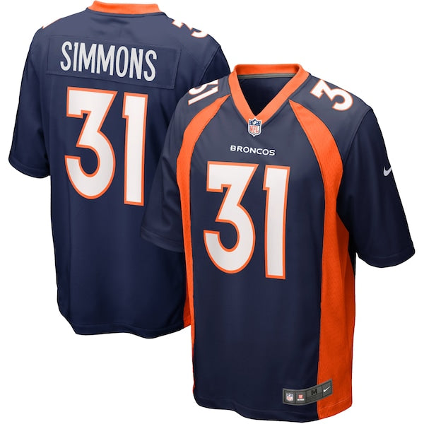 Justin Simmons Denver Broncos Nike Alternate Game Jersey - Navy/Orange