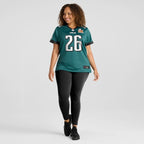 Saquon Barkley Philadelphia Eagles Nike Women's Super Bowl LIX Game Player Jersey - Midnight Green