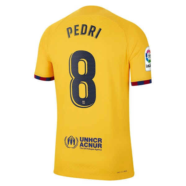Pedri Barcelona Nike 2022/23 Fourth Vapor Match Authentic Player Jersey - Yellow