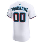 Miami Marlins Nike Home Elite Custom Jersey - White