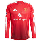Manchester United adidas 2024/25 Home Long Sleeve Authentic Patch Jersey - Red