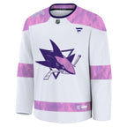 San Jose Sharks  2024 Hockey Fights Cancer Practice Jersey - White