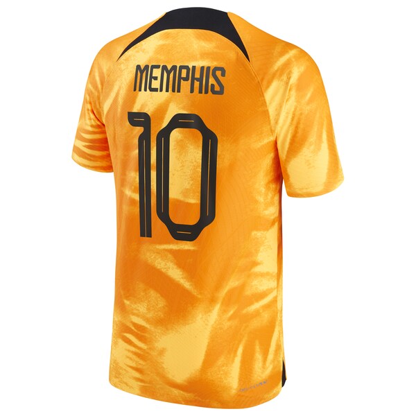 Memphis Depay Netherlands National Team Nike 2022/23 Home Vapor Match Authentic Player Jersey - Orange