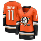 Trevor Zegras Anaheim Ducks  Women's Home Premier Breakaway Player Jersey - Orange/Black