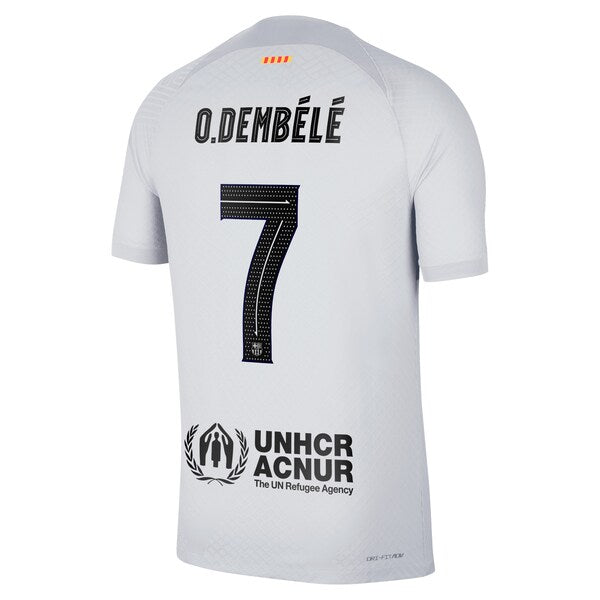 Ousmane Dembele Barcelona Nike 2022/23 Third Vapor Match Authentic Player Jersey - Gray