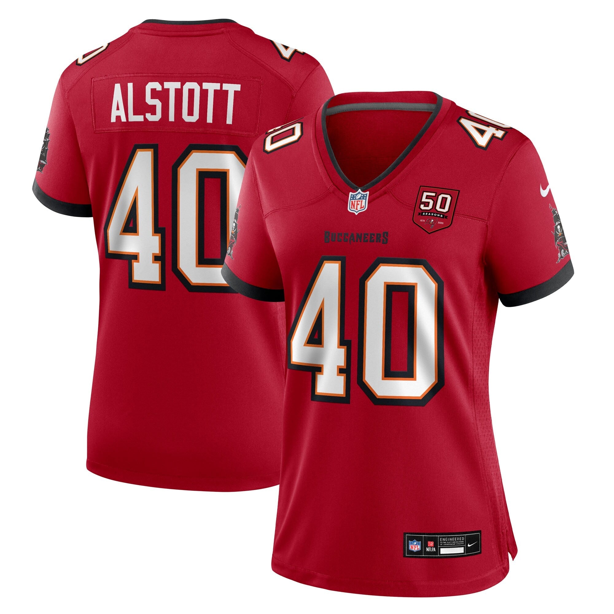 Mike Alstott  Tampa Bay Buccaneers Nike Women's 50th Season Game Jersey - Creamsicle/Red