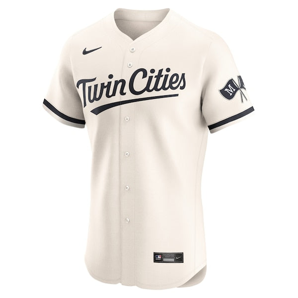 Minnesota Twins Nike Alternate Vapor Premier Elite Patch Jersey - Cream