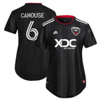 Russell Canouse D.C. United adidas Women's 2022 Black and Red Kit Replica Player Jersey - Black
