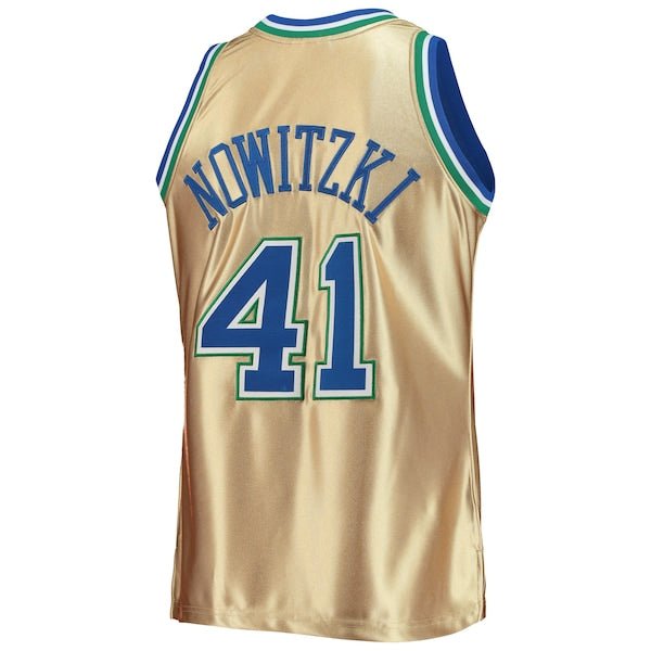 Dirk Nowitzki Dallas Mavericks 75th Anniversary 1998/99 Hardwood Classics Swingman Jersey - Gold