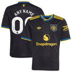 Manchester United adidas Youth 2025/26 Third Replica Custom Jersey - Black/White/Red
