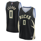 Damian Lillard Milwaukee Bucks  Youth Fast Break Replica Player Jersey - Statement Edition - Black