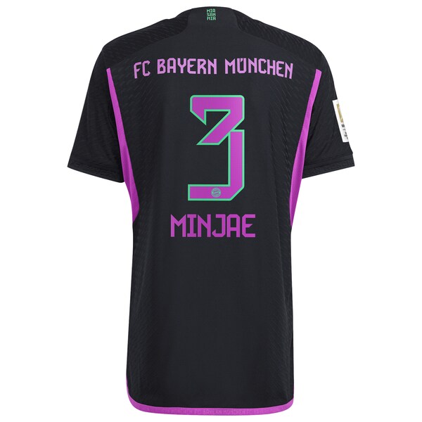 Kim Min-jae Bayern Munich adidas 2023/24 Away Authentic Player Jersey - Black/White